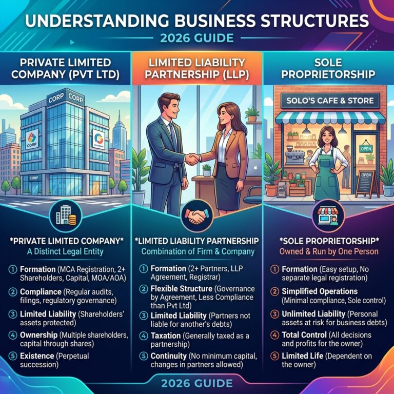 private limited vs llp vs proprietorship 2026