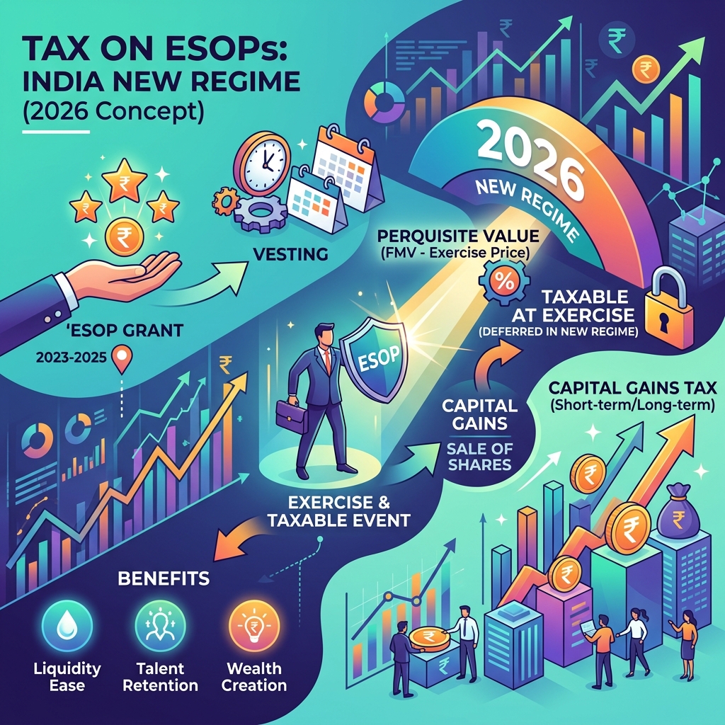 tax on esops new tax regime india 2026